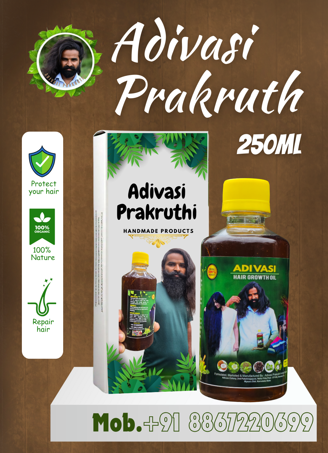 Adivsi Prakruthi Hair Growth Oil