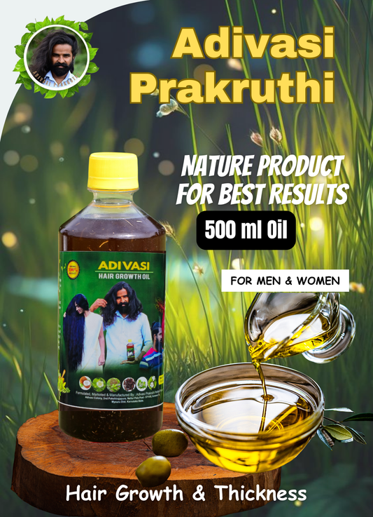 500ml Adivsi Prakruthi Hair Growth Oil